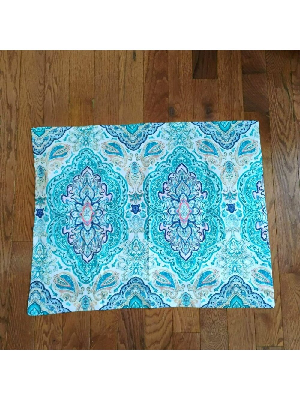 Mainstays Monique Paisley Pillow Sham, Boho Pillowcase, Polyester Aqua Blue